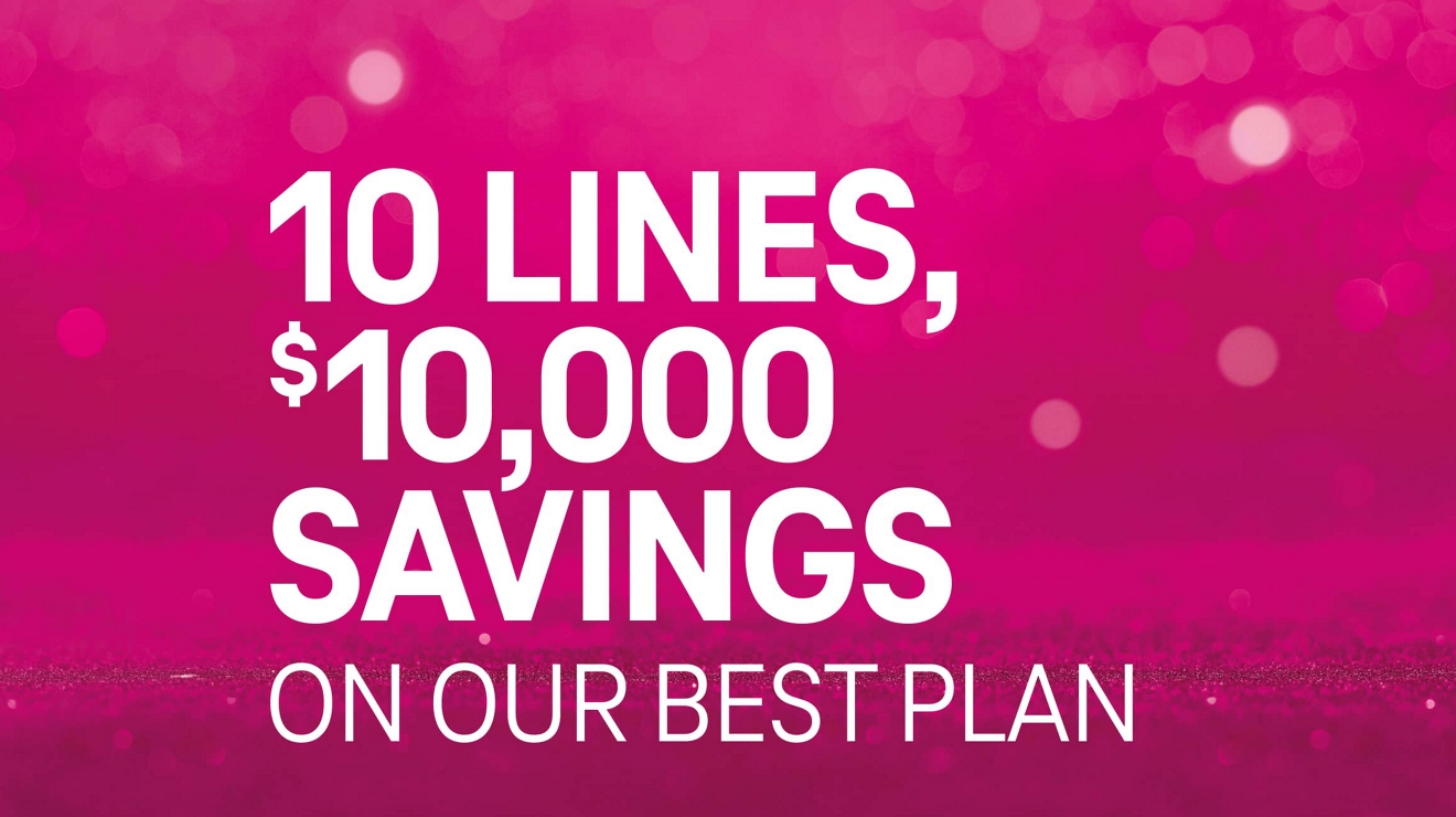 10 lines, $10,000 savings on our best plan.