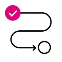 Tower radiates a signal to indicate connectivity.