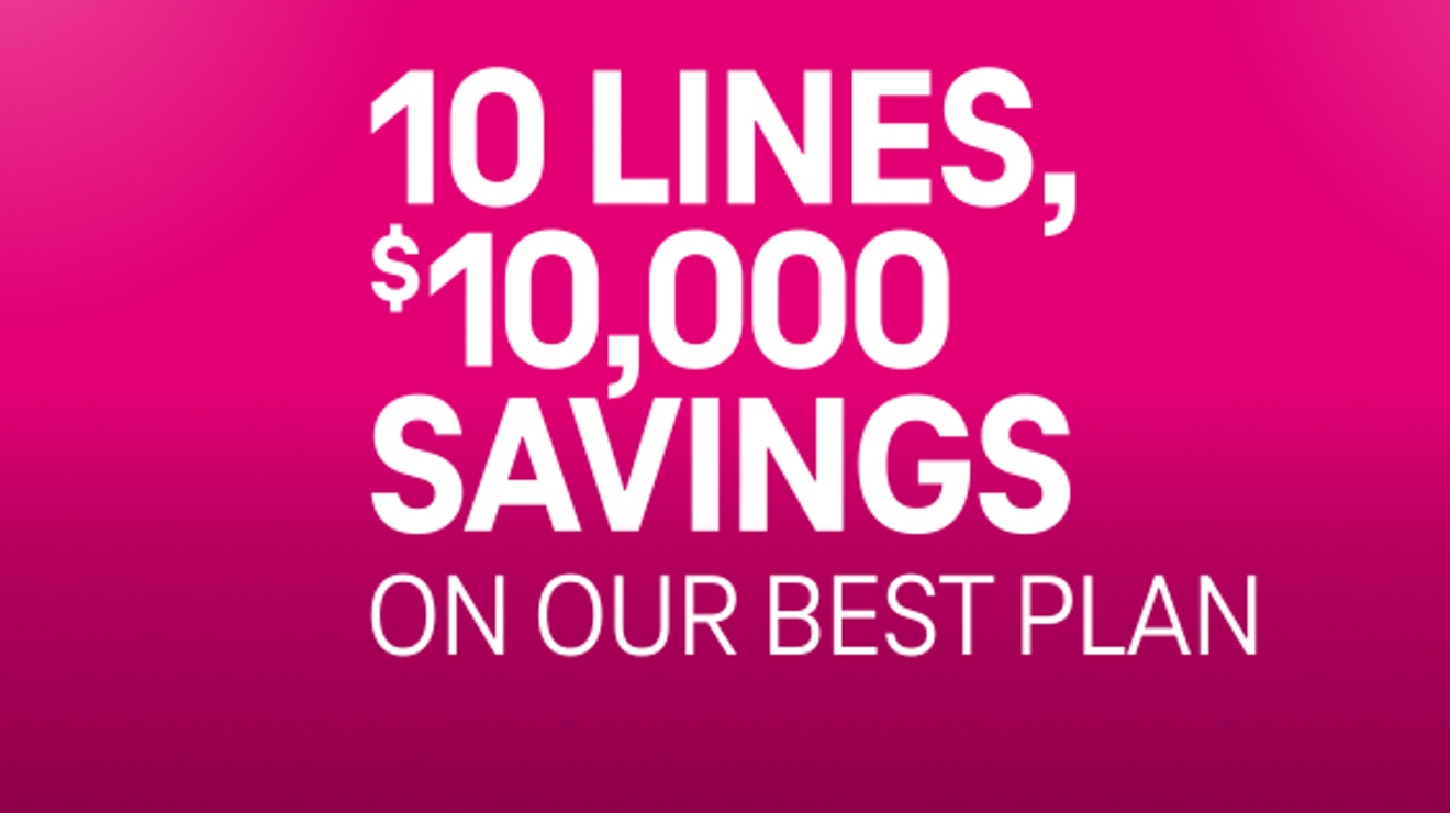 10 lines, $10,000 savings on our best plan.