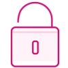 Magneta and white lock
