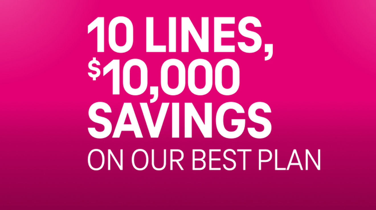 10 lines, $10,000 savings on our best plan.
