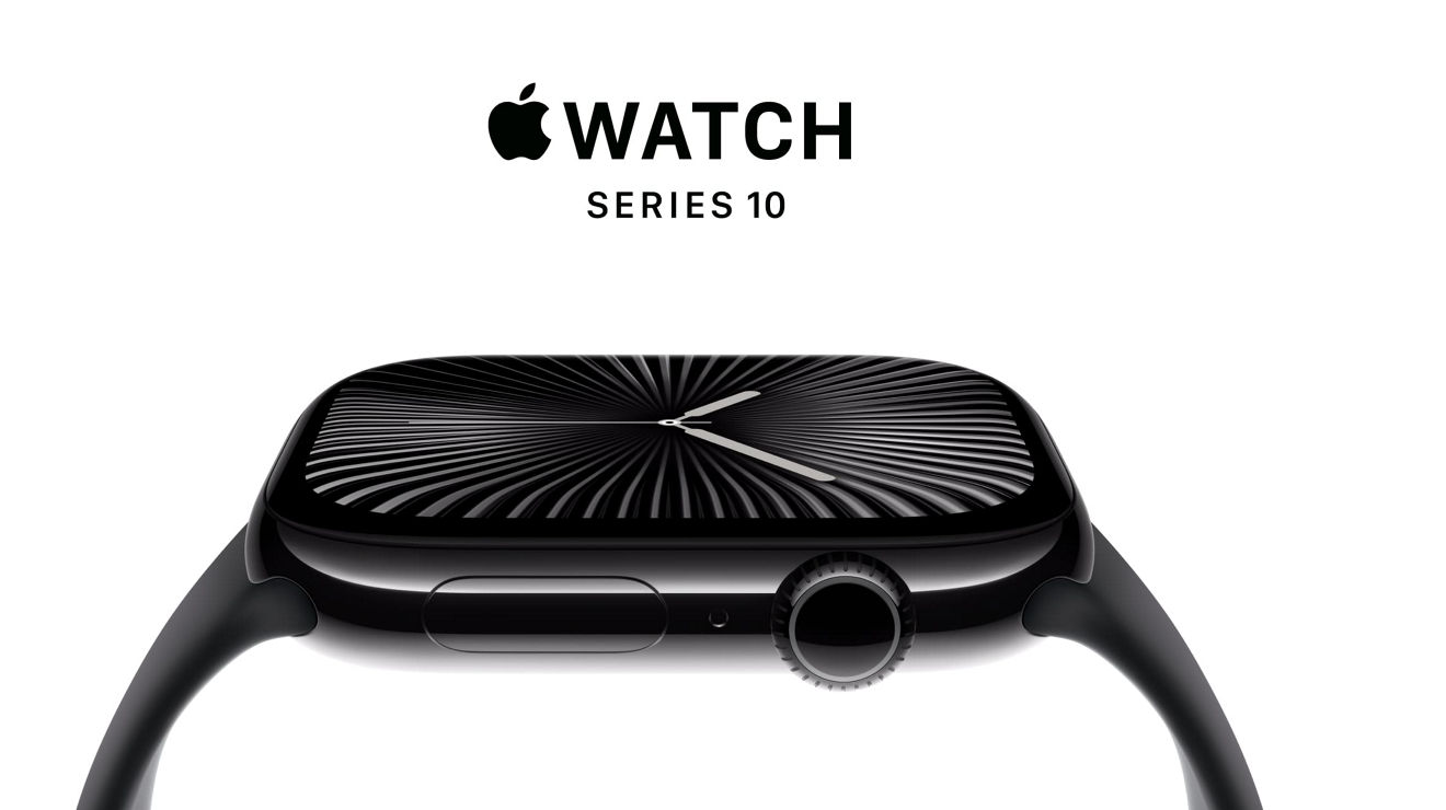 A top and side view of a sleek Apple Watch Series 10 watch.