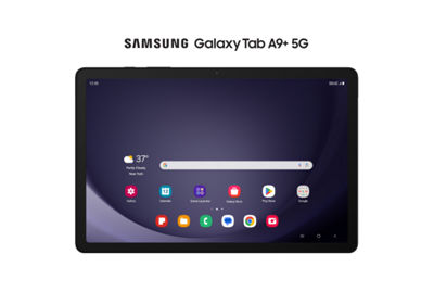 The front side of a Samsung Galaxy Tab A9+ 5G.