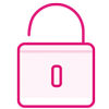 Magneta and white lock